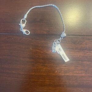 Brand new Brighton Silver Heart Charm Bracelet with removable clasp